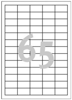 Etiket Avery Zweckform LR3666 38x21.2mm recycled wit 6500 etiketten | 5 stuks