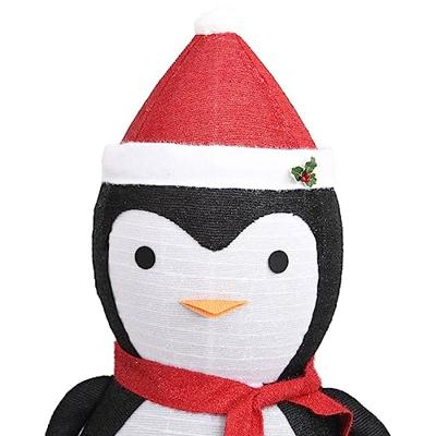 VidaXL Kerstpinguïn decoratief led 180 cm luxe stof