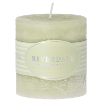 Riverdale Geurkaars Pillar pistache 7,5x7,5cm - thumbnail