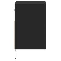 Tv-wandmeubels met LED-verlichting 2 st 41x31x45 cm zwart - thumbnail