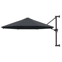 Wandparasol met metalen paal 300 cm antraciet - thumbnail
