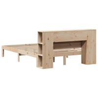 Bed met boekenkast zonder matras massief grenenhout 140x190 cm - thumbnail