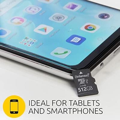 Intenso Premium microSDXC-kaart 512 GB Class 10, UHS-I Incl. SD-adapter