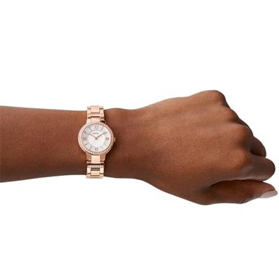 Fossil ES3284 Horloge Virginia staal rosekleurig 30 mm