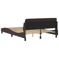 Bedframe zonder matras 120x200 cm stof donkerbruin - thumbnail