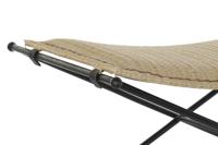 Kruk DKD Home Decor Zwart Metaal Lichtbruin Rotan (94 x 49 x 44 cm) - thumbnail