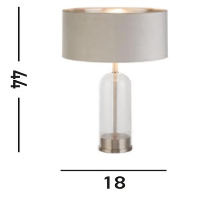 Searchlight TafellampOxford met grijze kap - EU81713GY