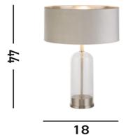 Searchlight TafellampOxford met grijze kap - EU81713GY - thumbnail