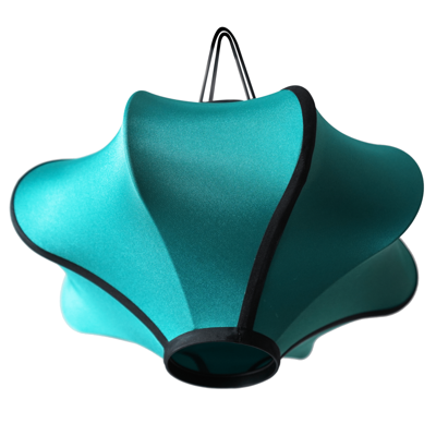 Lampenkap 40cm-Lantaarn-Elastische stof-Turquoise