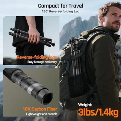 SIRUI Europe Sirui Sportich SP024 + B5X Carbon Tripod 1/4 inch Werkhoogte: 31 - 159 cm Carbon Incl. tas