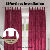 VidaXL Velvet gordijnen 2 pcs wijnrood 245 x 140 cm fluweel - thumbnail