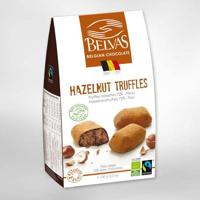 Belvas Praline hazelnoot truffels bio 100 Gram - thumbnail