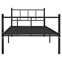 vidaXL Bedframe metaal zwart 90x200 cm - thumbnail
