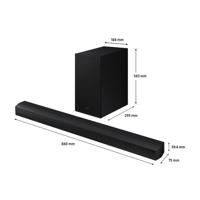 Draadloze soundbar Samsung HWB650DZF 370W 370 W Zwart - thumbnail