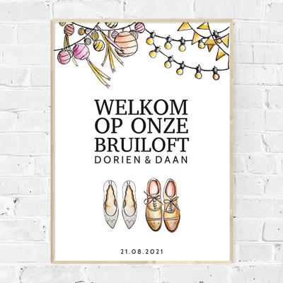 Poster welkom watercolor festival