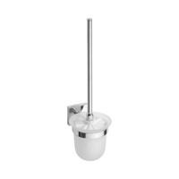 Toiletborstelhouder Sapho X-Square Hangend 11x39 cm Chroom / Melkglas - thumbnail