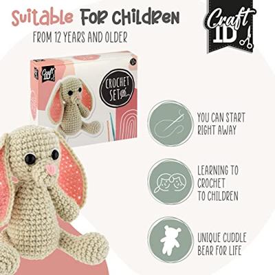 Craft ID Haakpakket konijn, 12x9x12cm