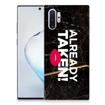 Samsung Galaxy Note 10 Plus | Siliconen hoesje | met naam Already Taken Black Samsung Galaxy Note 10 Plus | Siliconen hoesje | met naam Already Taken Black