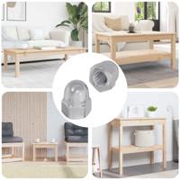 VidaXL Eikelnuts 2 pcs zilver 12,8 x 12,8 x 6,5 cm staal - thumbnail