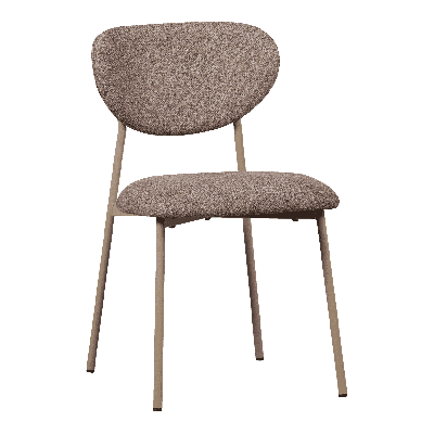 WOOOD Eetkamerstoel 'Valor' Geweven stof, kleur Zand