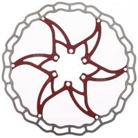 Elvedes one piece rotor 160mm 85g 6 gaats+bout rood 2015196 - thumbnail