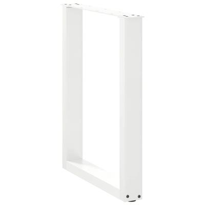 Eettafelpoten 2 st U-vormig 70x(72-73) cm staal wit