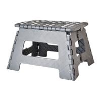 Inklapbaar krukje - grijs - 31x22x22 cm - thumbnail