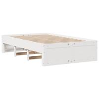 Bedframe zonder matras met lades grenenhout wit 135x190 cm - thumbnail