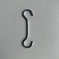 Dubbelhaak draadhaak 6 cm pak 50 stuks - thumbnail