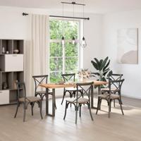 Console tafelpoten 2 st U-vormig 28x(72-73) cm staal naturel - thumbnail