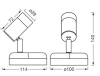OSRAM HOMELIGHTING NIGHTLUX CYLINDER 830 DIM USB Black 4099854478918 Wandlamp 1.80 W Zwart - thumbnail