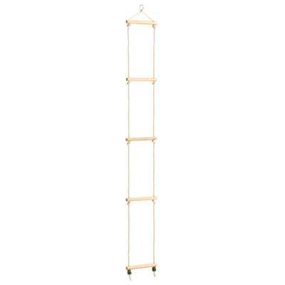 VidaXL Touwladder 30x168 cm massief hout en pe