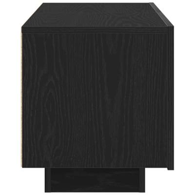 TV-kast Zwart Eiken 100 x 35 x 40 cm Bewerkt hout