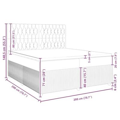 Boxspring met matras fluweel donkergrijs 200x200 cm