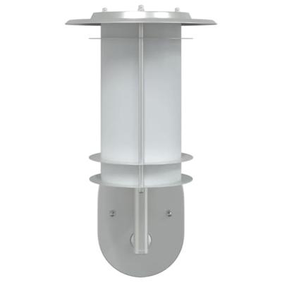 VidaXL Buitenwandlamp met sensor roestvrij staal zilverkleurig