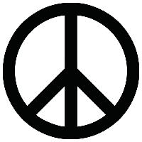 Vredesteken - Muursticker - thumbnail
