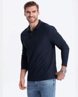 Ombre - Maleo - Poloshirt Heren - Longsleeve - Navy - thumbnail
