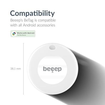 Beeep BeTag Android Tracker White & Keychain White - 3 pack