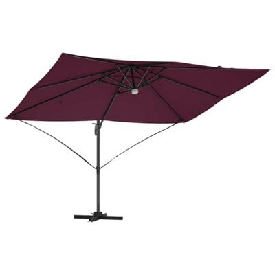 VidaXL Parasol bordeaux rood 351 x 250 x 253 cm polyester en aluminium