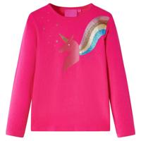 VidaXL Kindershirt met lange mouwen 104 felroze - thumbnail