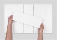 Vloer-/wandtegel Velsa Cementum 39x13cm white satijnglans - thumbnail