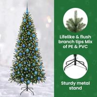 Kunstkerstboom met 300 LED met standaard Groen 180 cm PE en PVC - thumbnail