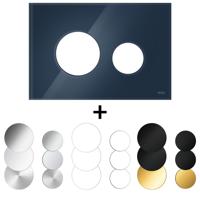 Drukplaat Front En Toetsen TECE Loop Voor WC-Bediening Glas Avondblauw - thumbnail