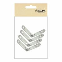 Hoeksteun EDM 86092 an24 Roestvrij staal 6 x 6 x 1,9 cm 4 Stuks - thumbnail