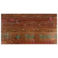 Tafelblad rechthoekig 100x60x1,5 cm massief gerecycled hout - thumbnail