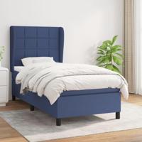 Boxspring met matras stof blauw 80x200 cm - thumbnail