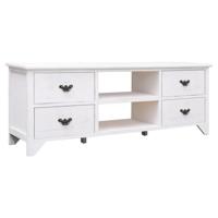 vidaXL Tv-meubel 115x30x40 cm hout antiekwit - thumbnail