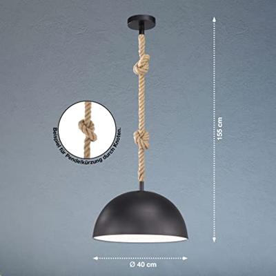 Fischer & Honsel Landelijke hanglampRope met touw - 60761