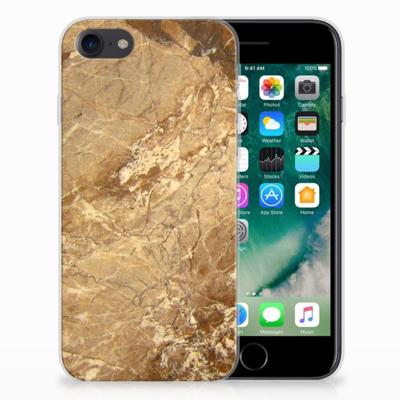 iPhone SE 2022 | SE 2020 | 8 | 7 | TPU | Siliconen hoesje | Marmer Creme