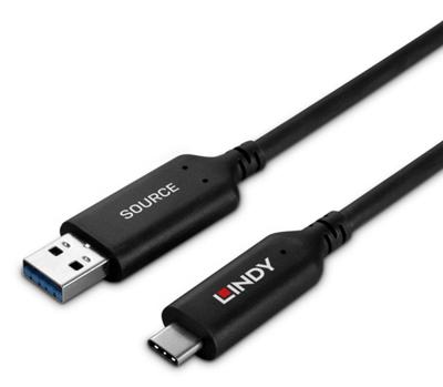 USB-kabel LINDY 43395 Zwart